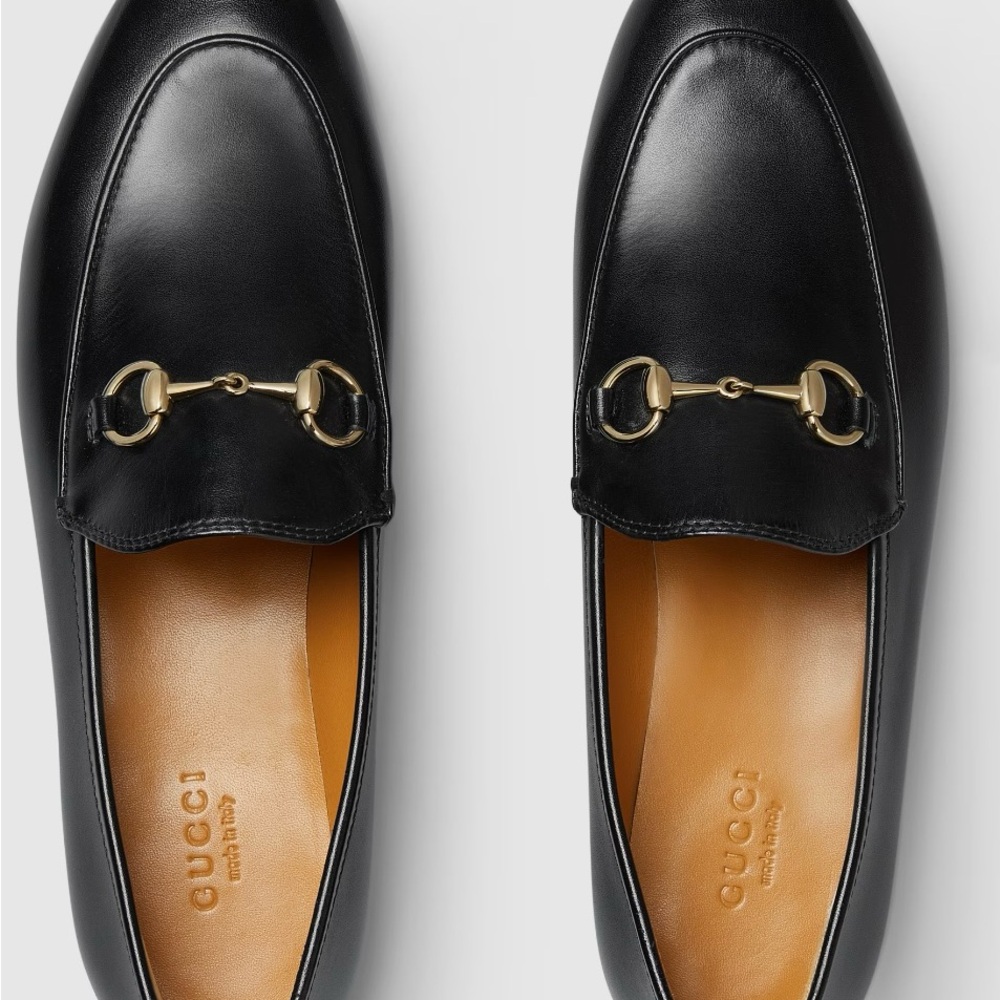 Gucci Women’s Jordan Black Leather Loafers - Picture 1 of 4